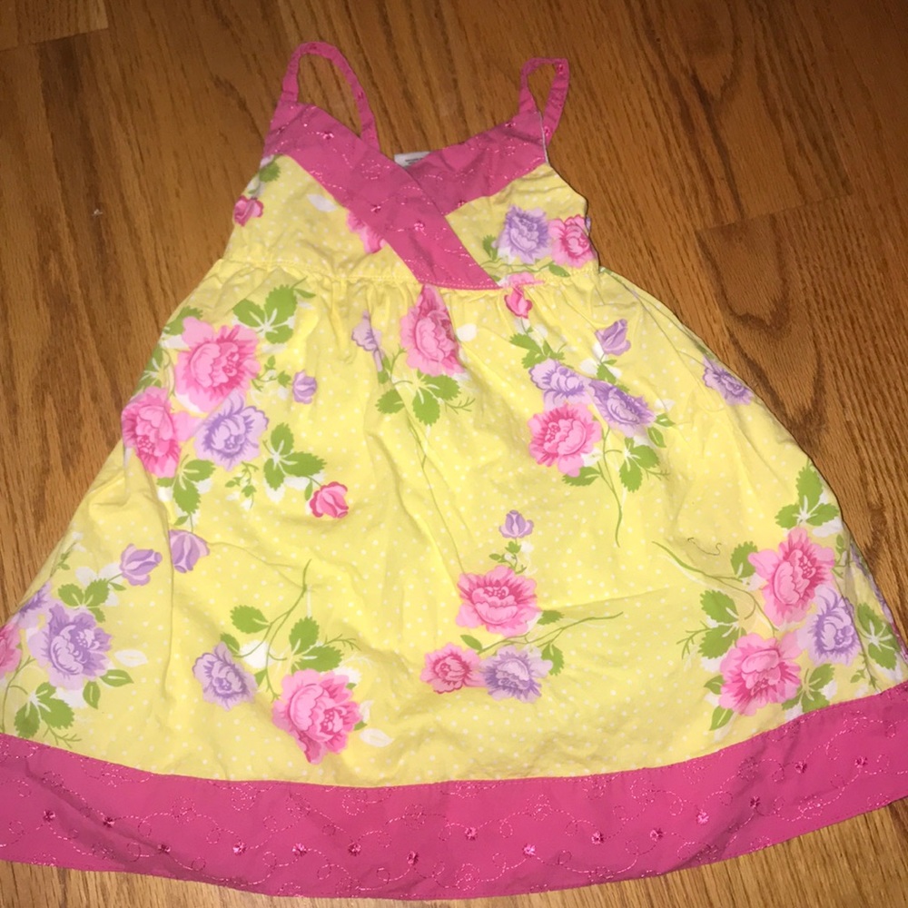 Adorable yellow, pink and purple sundress 2T